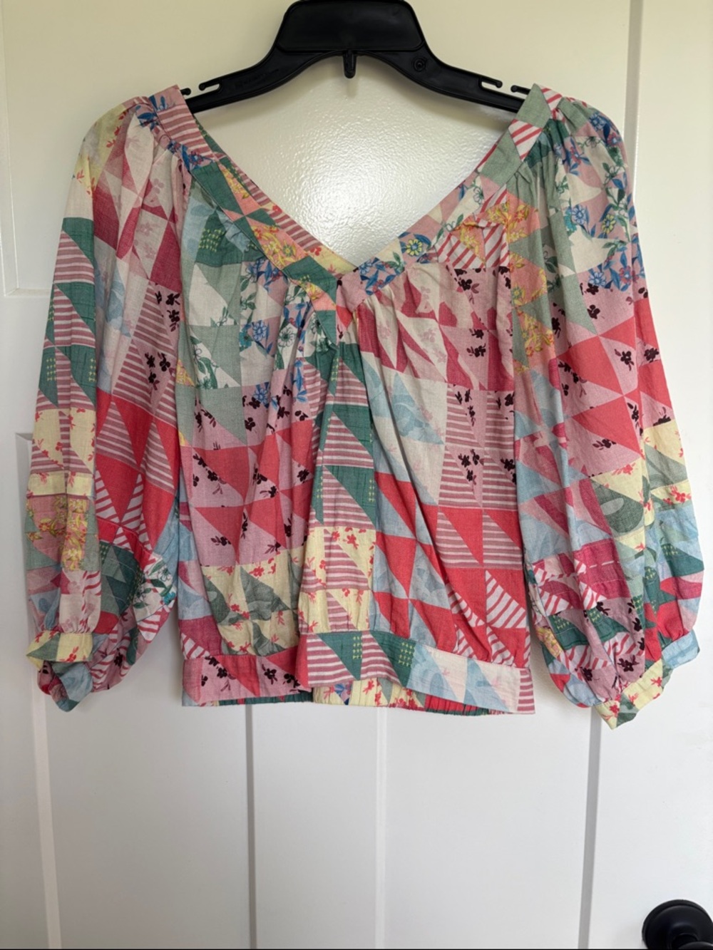 Ophelia and Indigo Pastel Geo top